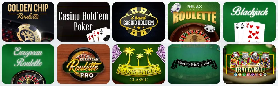Jeux de table au TrueLuck Casino