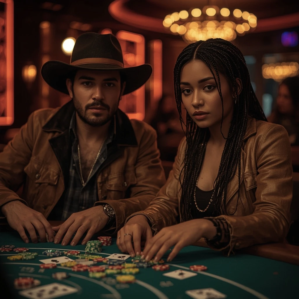 photo de deux joueurs de poker TrueLuck Casino