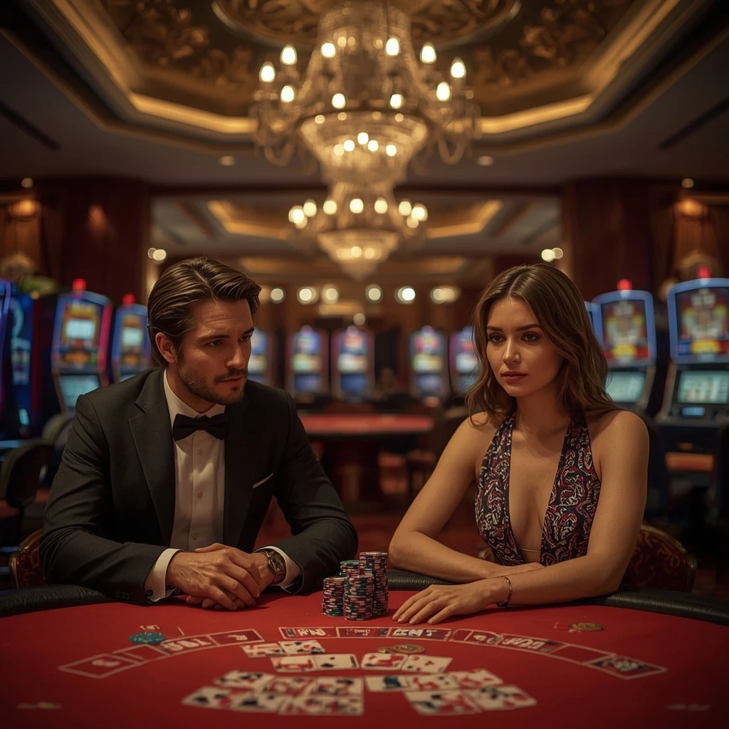 Deux joueurs de poker dans un TrueLuck Casino